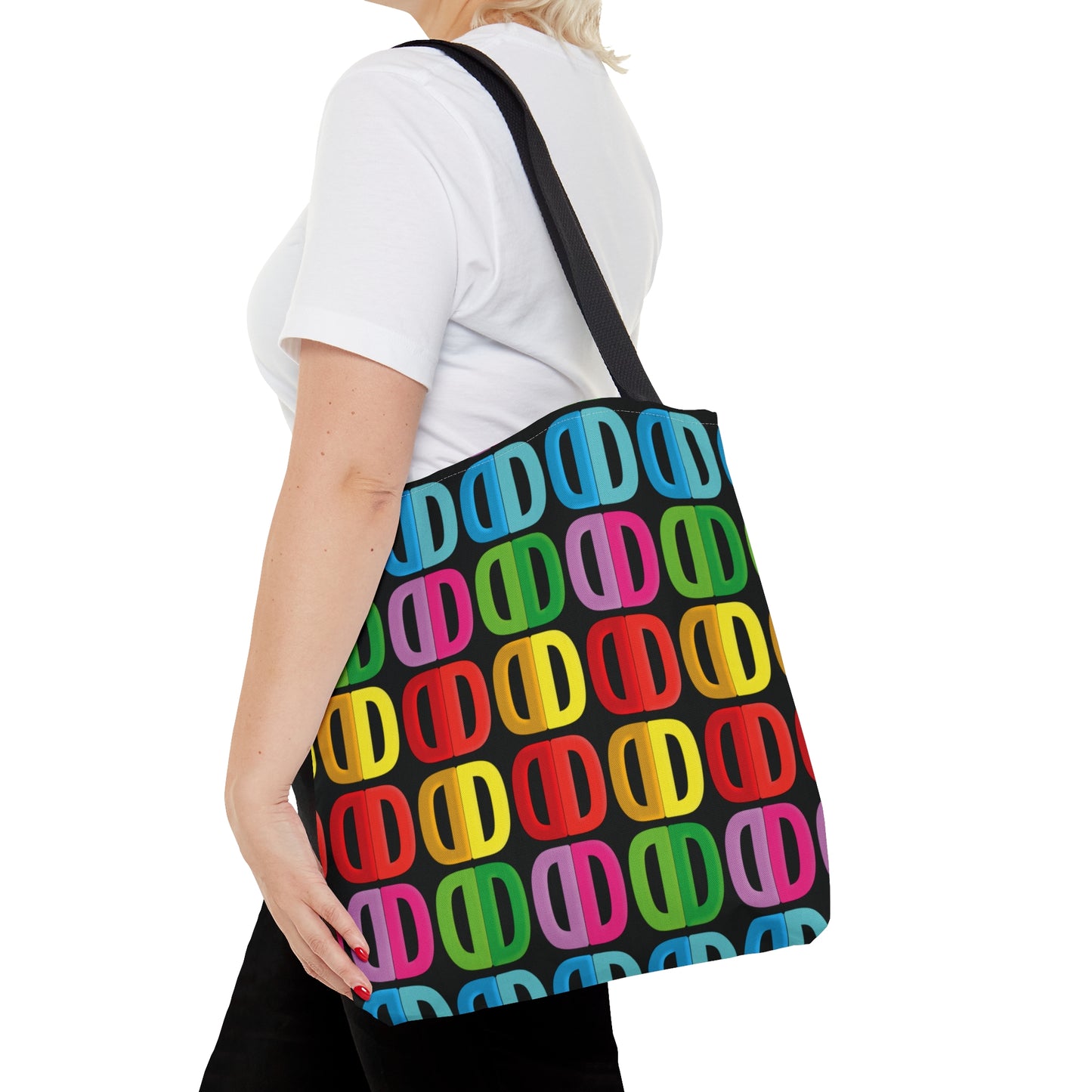 Letter Art - D - Black 000000 - Tote Bag