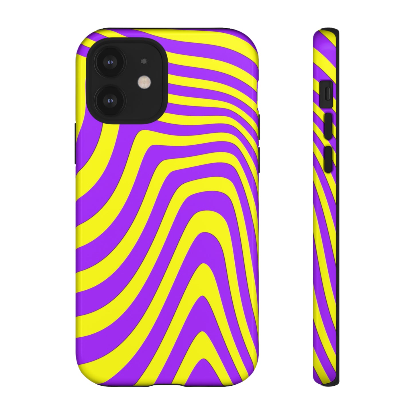 Retro wavy - yellow and purple - Tough Cases