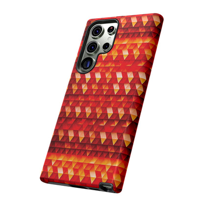 Geometric Flame - Red Triangles - Boston University Red d00000 - Tough Cases