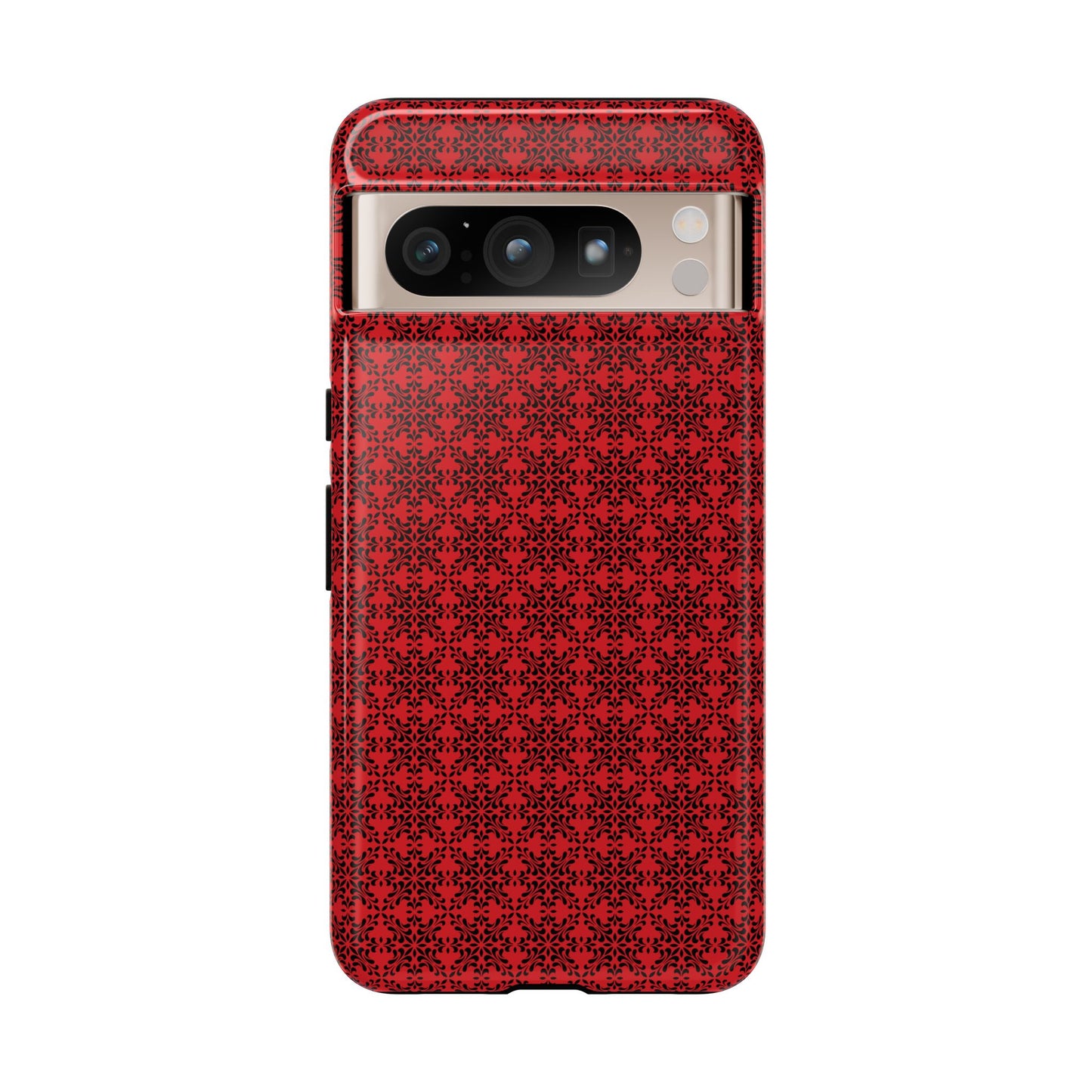 Vibrant Kaleidoscope - Black - Scarlet - Tough Cases