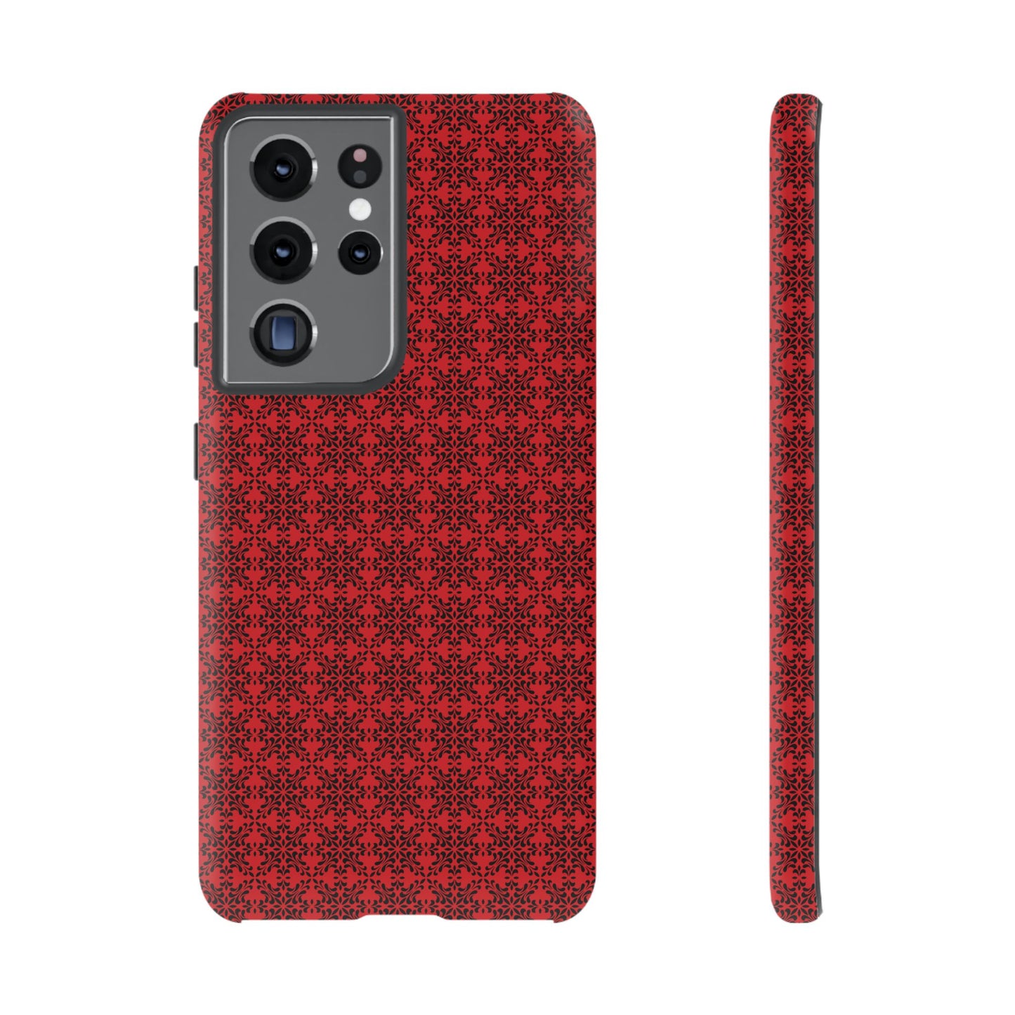 Vibrant Kaleidoscope - Black - Scarlet - Tough Cases