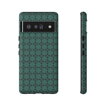 Vibrant Kaleidoscope - Turquoise - Black - Tough Cases