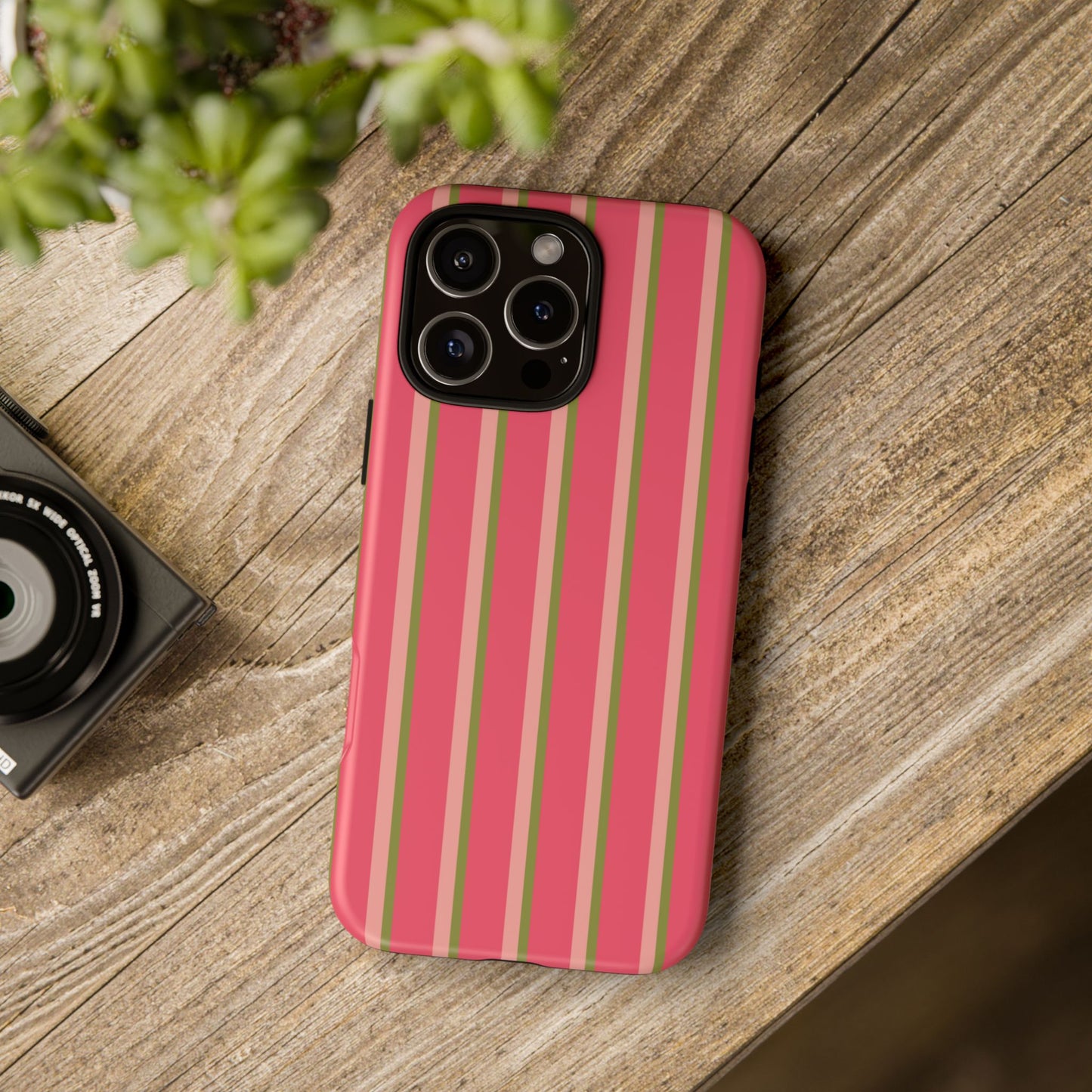 Pink and green stripes - Tough Cases