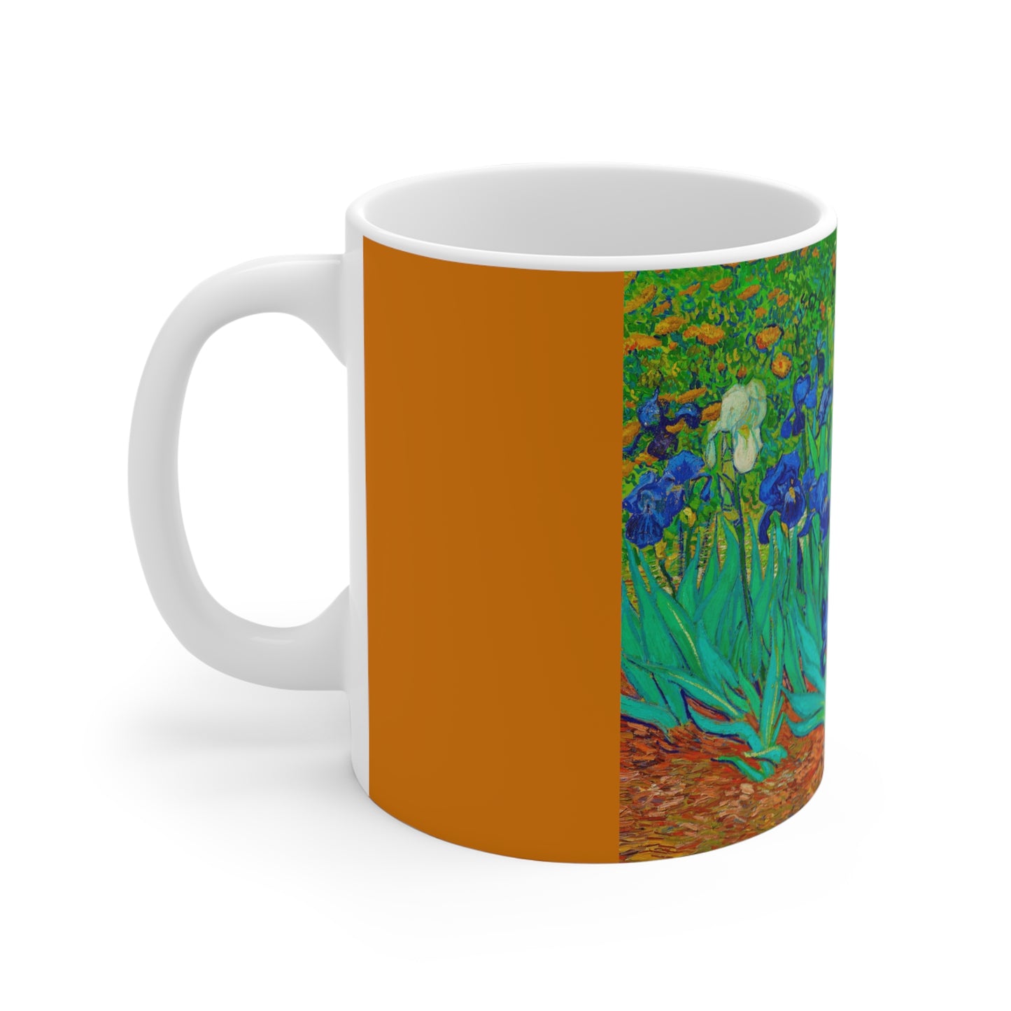 Irises - 1889 - van Gogh - Mango Tango db7a00 - Mug 11oz