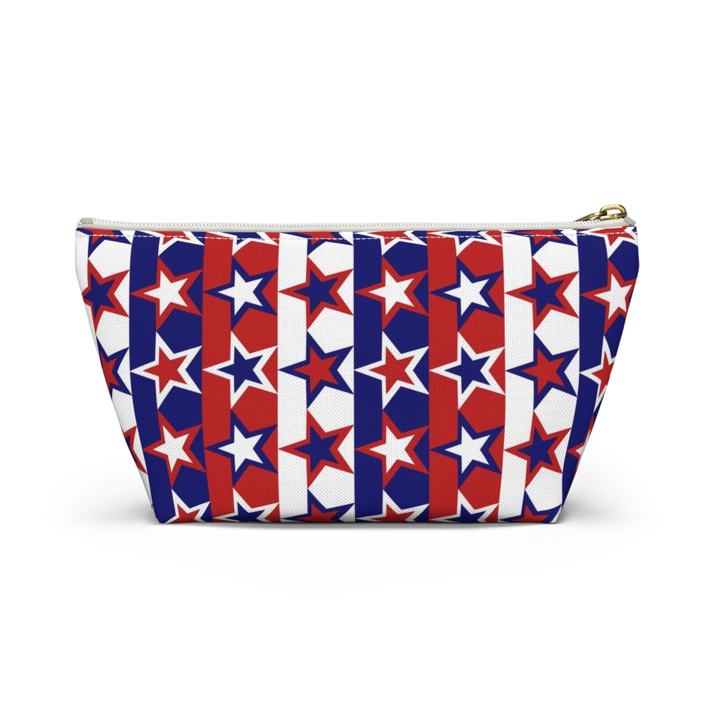 Red White and Blue Stars - Stripes - Accessory Pouch w T-bottom