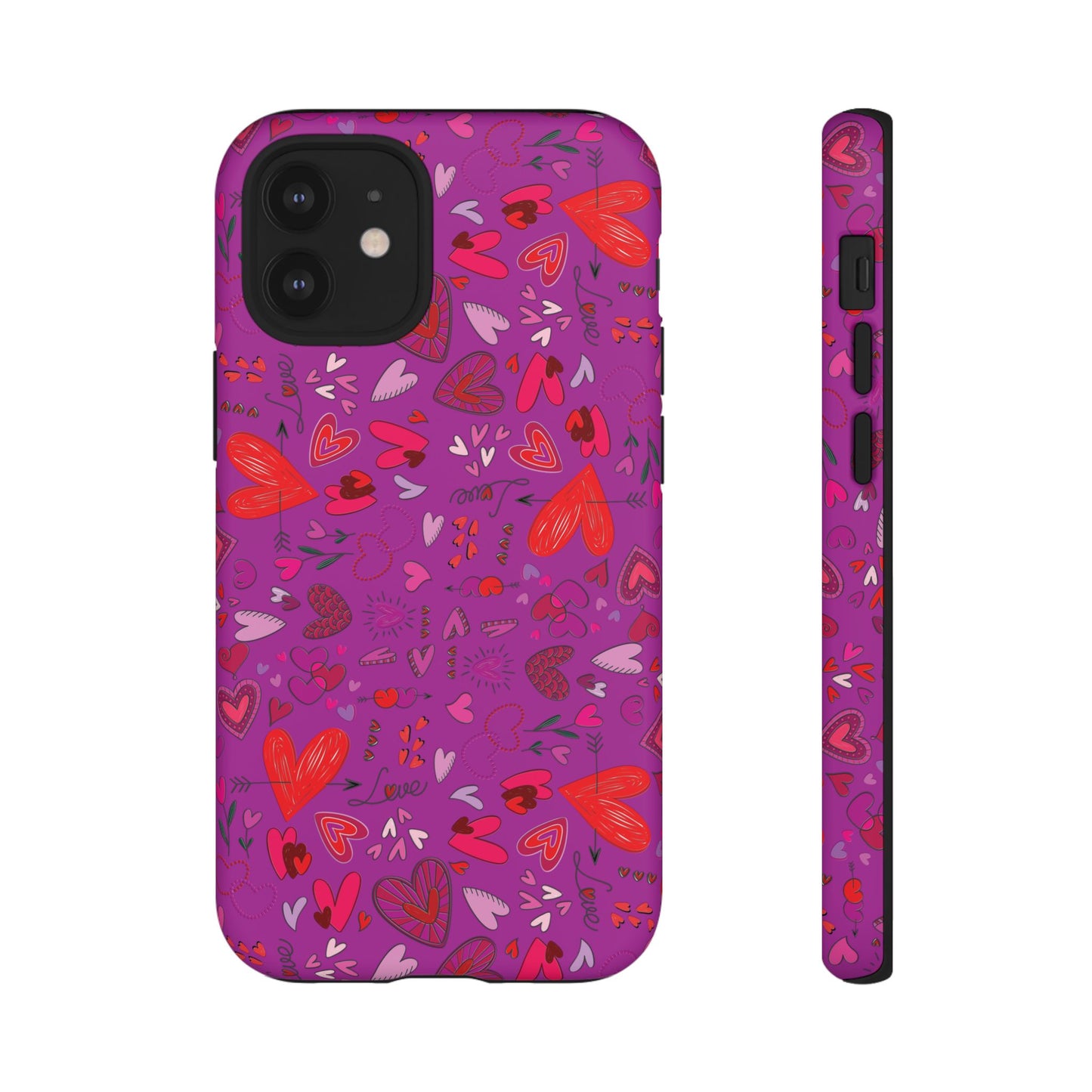 Heart Doodles - Deep Magenta B805AE - Tough Cases