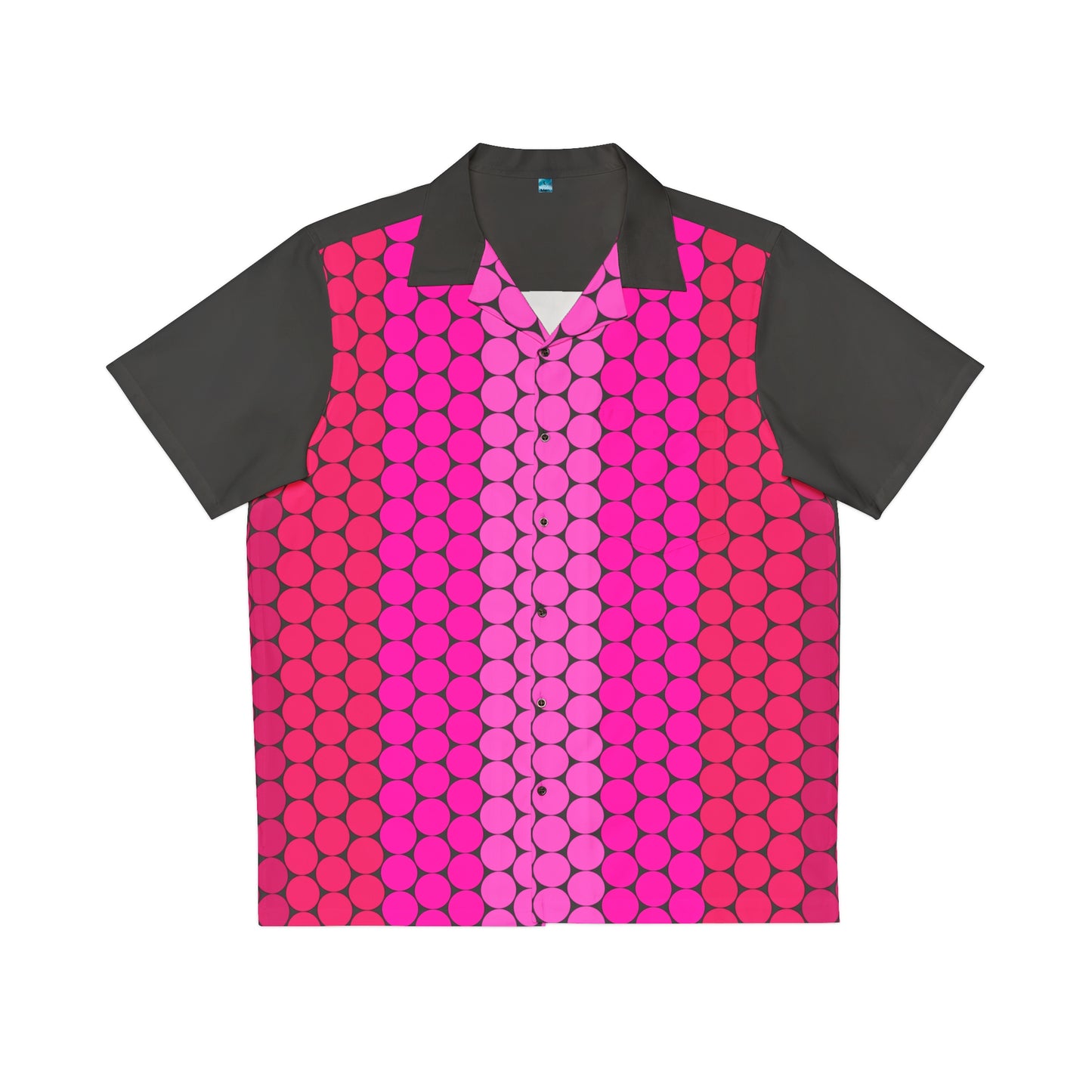 Variations on a Pink Rose - black 000000 - Men's Hawaiian Shirt (AOP)