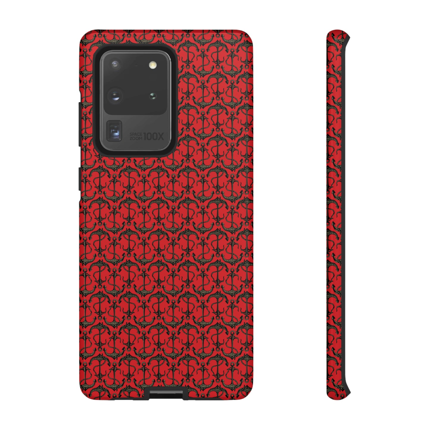 Anchors Away - Black Gray - Scarlet de0000 - Tough Cases