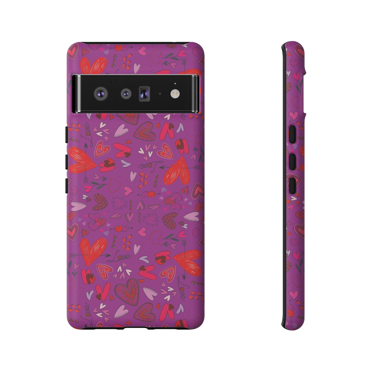 Heart Doodles - Deep Magenta B805AE - Tough Cases