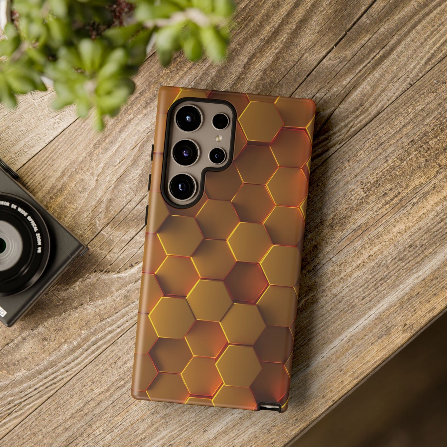 Hexagonal pattern - Gold - Tough Cases