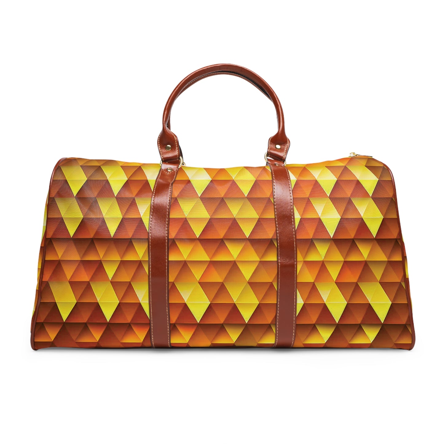 Golden Radiance - Sizzling Sunrise ffdb00  - Waterproof Travel Bag