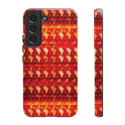 Geometric Flame - Red Triangles - Boston University Red d00000 - Tough Cases