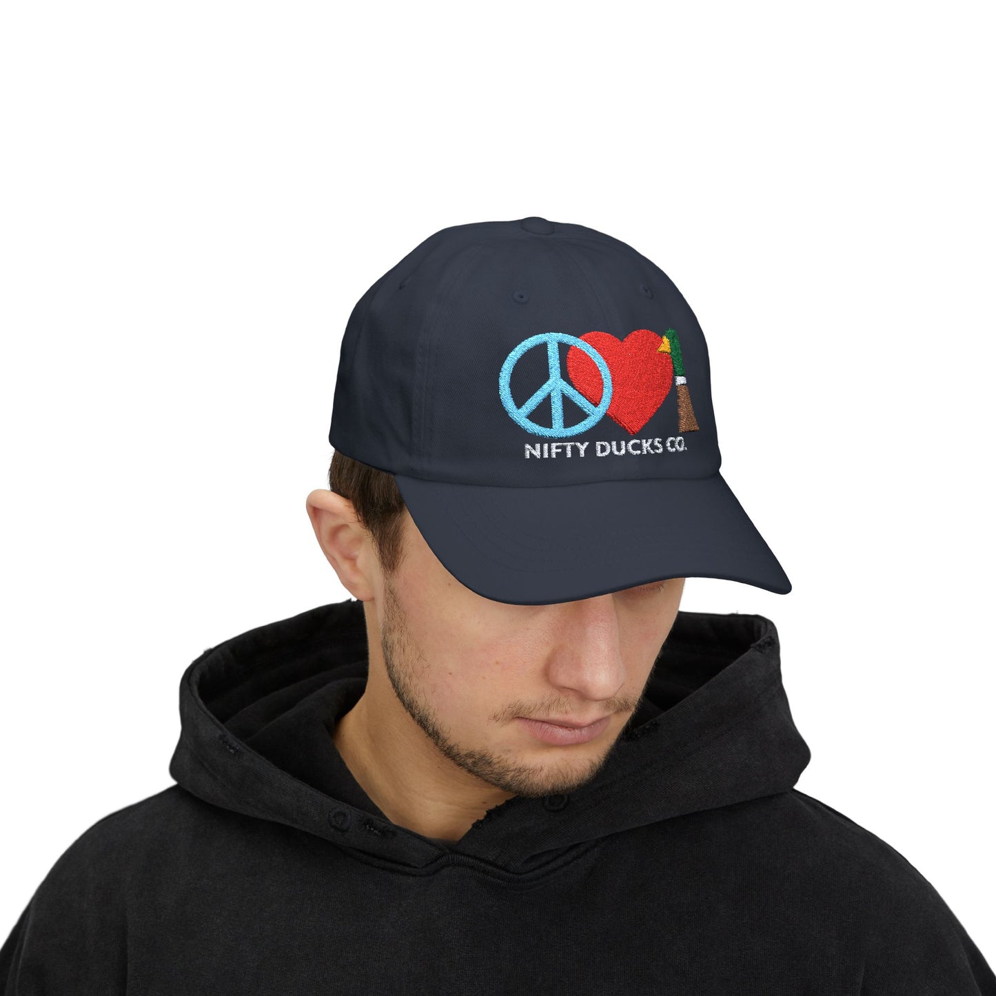 Peace Love and Ducks - Nifty Ducks Co - Classic Dad Cap