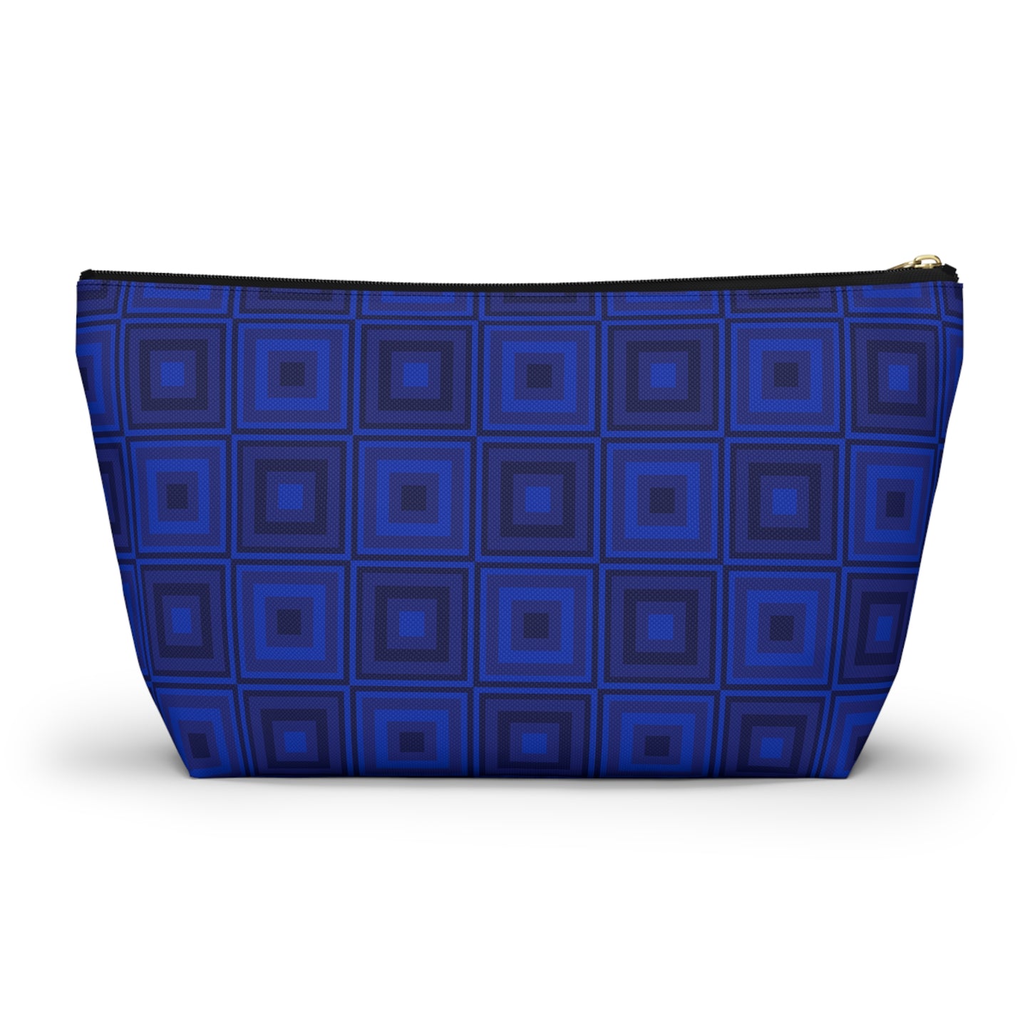 Blue Squares - Accessory Pouch w T-bottom