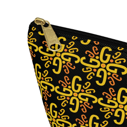 Letter Art - G - Black 000000 - Accessory Pouch w T-bottom