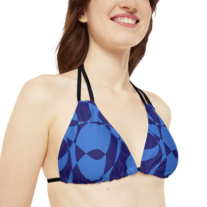 Sapphire Swirl - Azure - Strappy Bikini Set