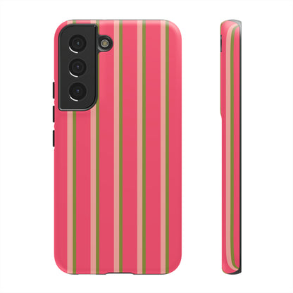 Pink and green stripes - Tough Cases