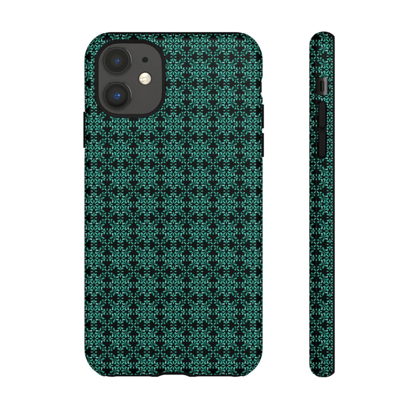 Vibrant Kaleidoscope - Turquoise - Black - Tough Cases