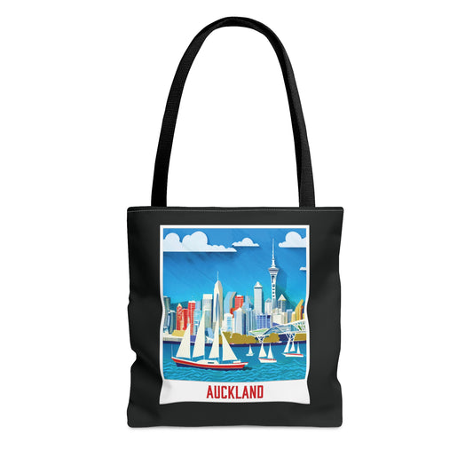 Auckland and Great Barrier Reef - Black #000000  - Tote Bag