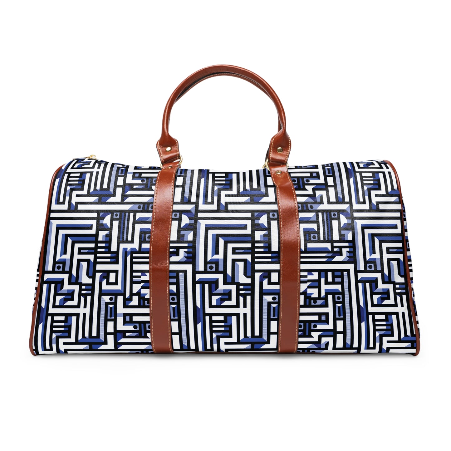 Futuristic pattern - Blue - Waterproof Travel Bag