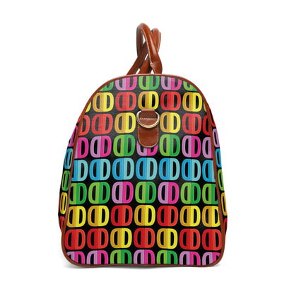 Letter Art - D - Black 000000 - Waterproof Travel Bag