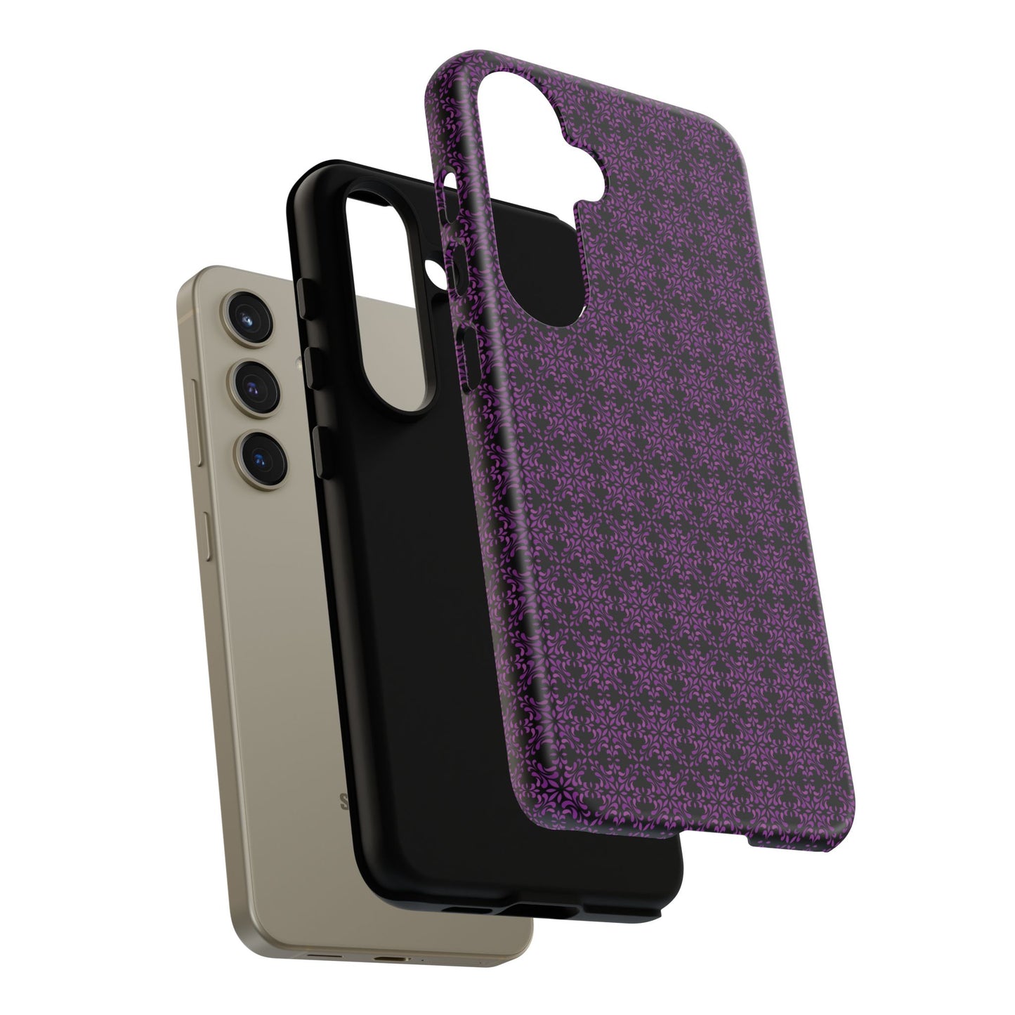 Vibrant Kaleidoscope - Purple - Black - Tough Cases