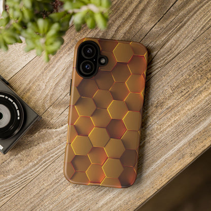 Hexagonal pattern - Gold - Tough Cases