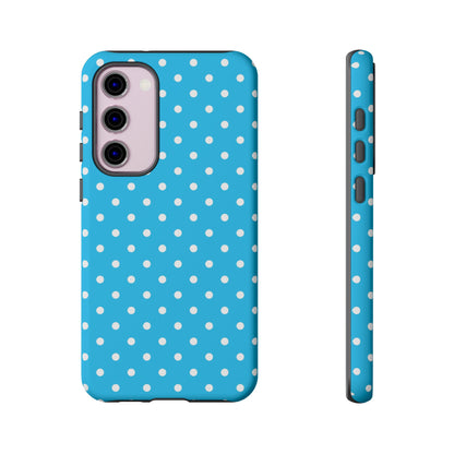 White dots on blue - Tough Cases