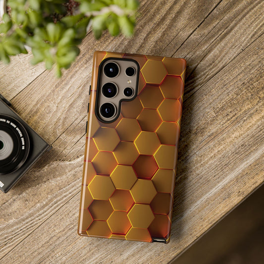 Hexagonal pattern - Gold - Tough Cases