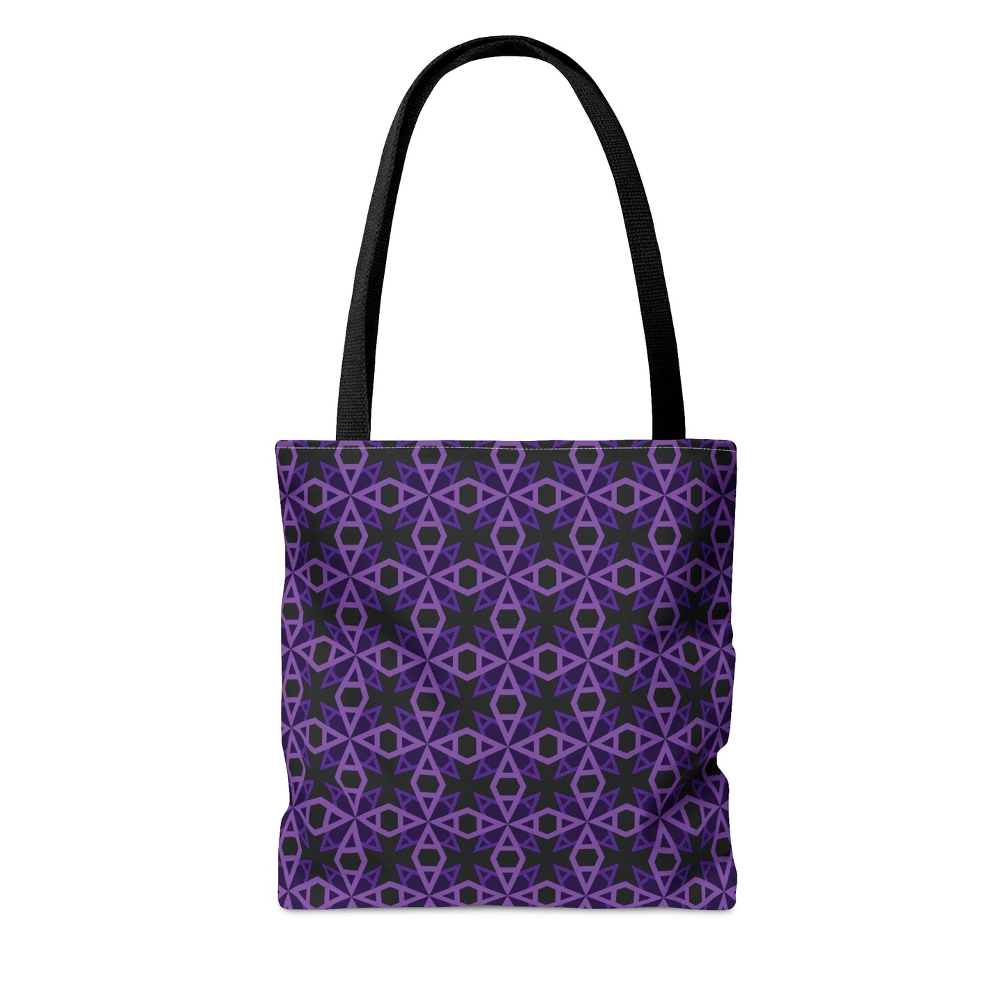 Letter Art - A - Purple - Black 000000 - Tote Bag