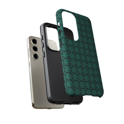 Vibrant Kaleidoscope - Turquoise - Black - Tough Cases