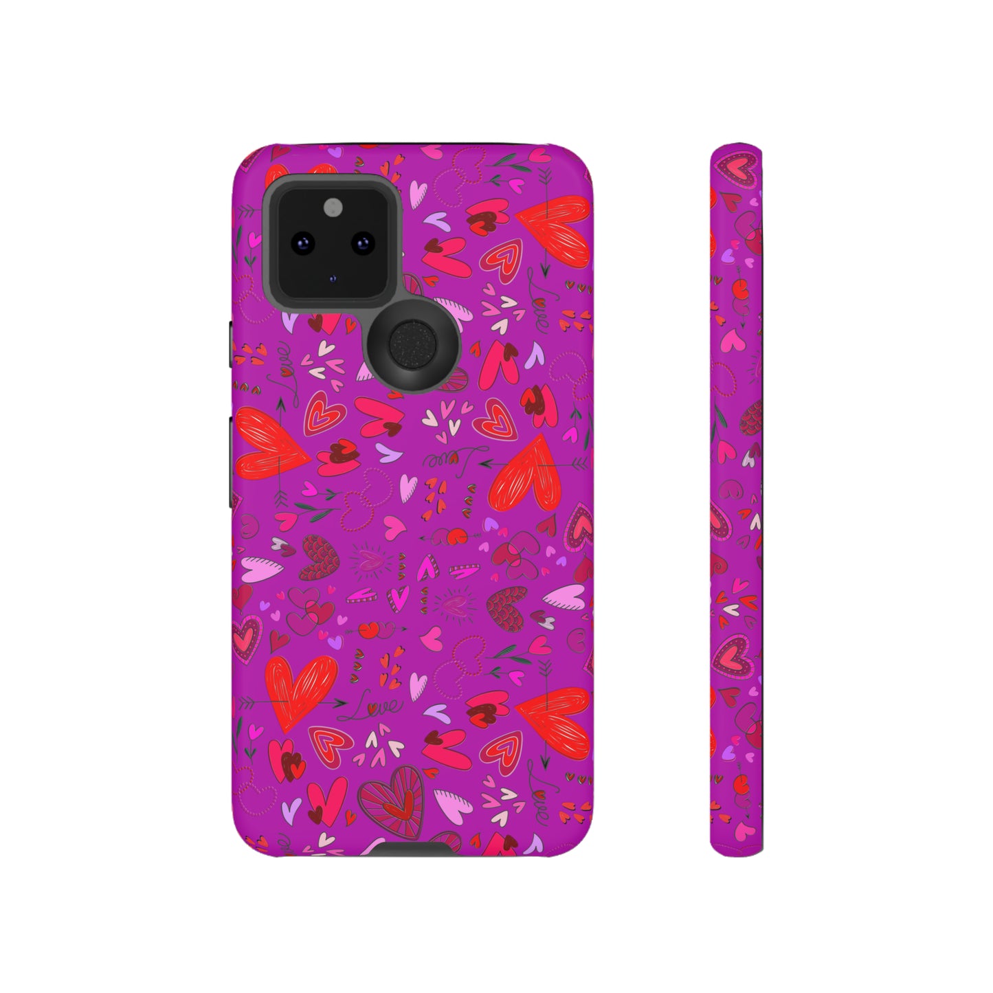 Heart Doodles - Deep Magenta B805AE - Tough Cases