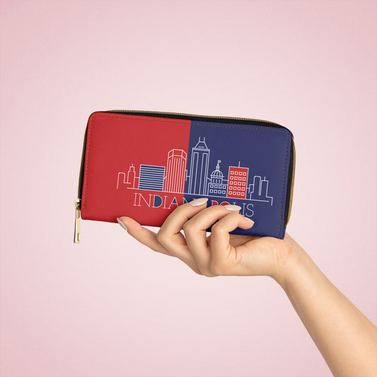 Indianapolis - Red White and Blue City series - Zipper Wallet