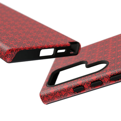 Vibrant Kaleidoscope - Black - Scarlet - Tough Cases