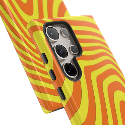 Retro wavy - Yellow and Orange - Tough Cases