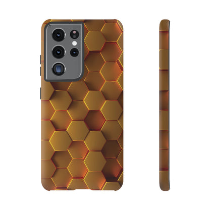 Hexagonal pattern - Gold - Tough Cases