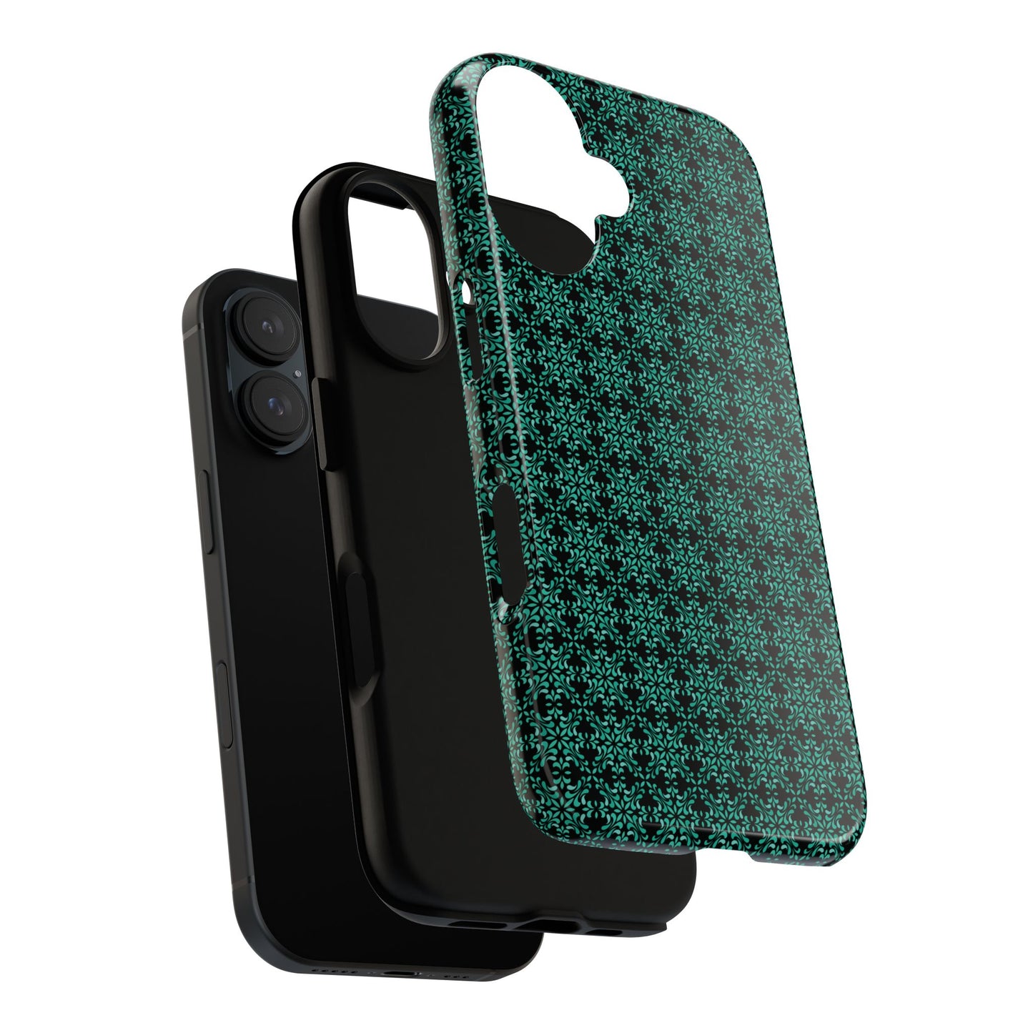 Vibrant Kaleidoscope - Turquoise - Black - Tough Cases