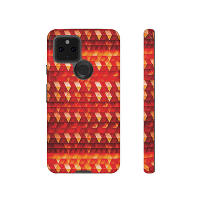 Geometric Flame - Red Triangles - Boston University Red d00000 - Tough Cases