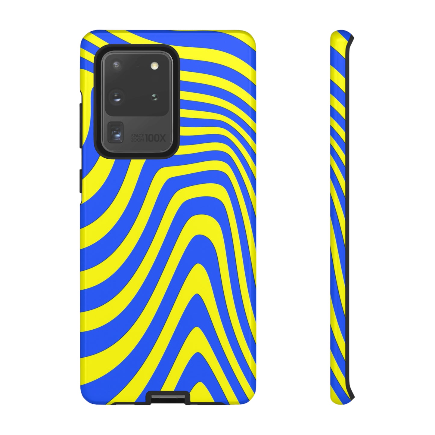 Retro wavy - yellow and blue - Tough Cases