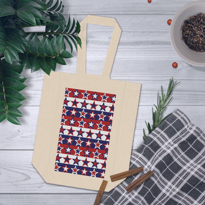 Red White and Blue Stars - Double Wine Tote Bag