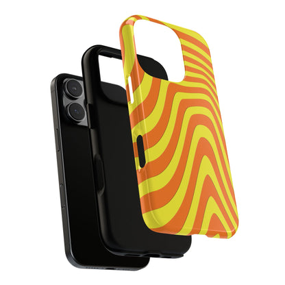 Retro wavy - Yellow and Orange - Tough Cases