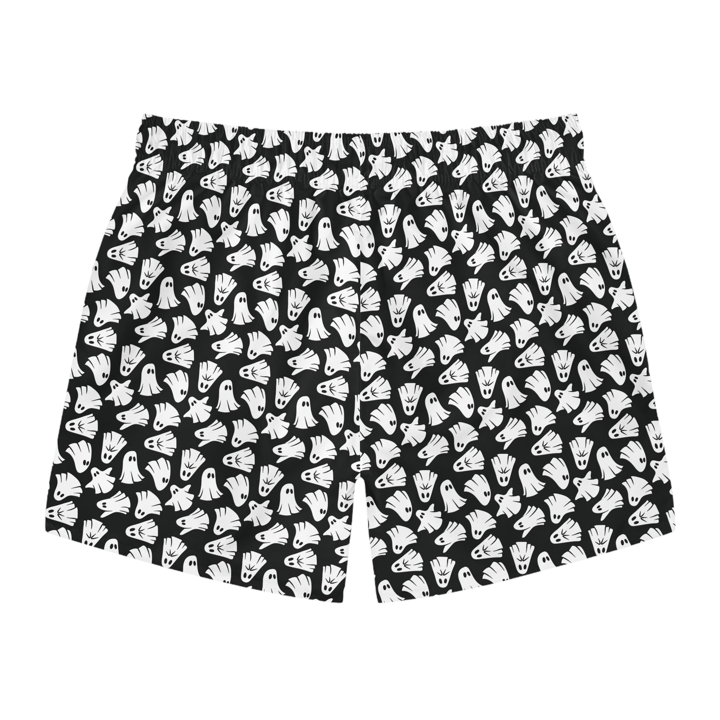 Boo - Ghosts - Halloween - Black 000000 - Swim Trunks