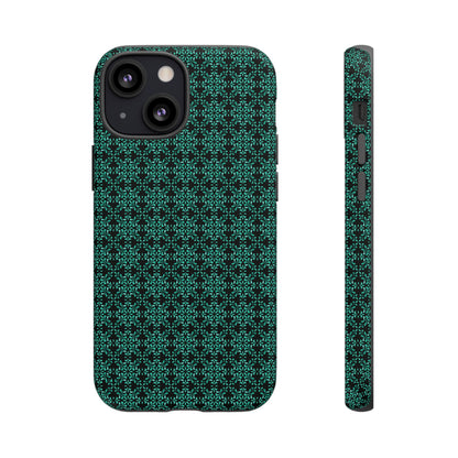 Vibrant Kaleidoscope - Turquoise - Black - Tough Cases