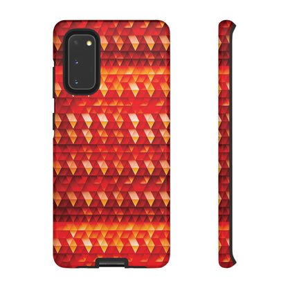 Geometric Flame - Red Triangles - Boston University Red d00000 - Tough Cases