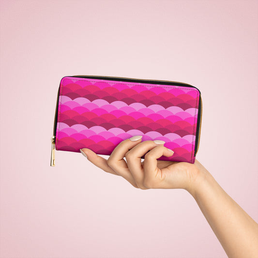 Variations on a Pink Rose - Sunrise - Zipper Wallet