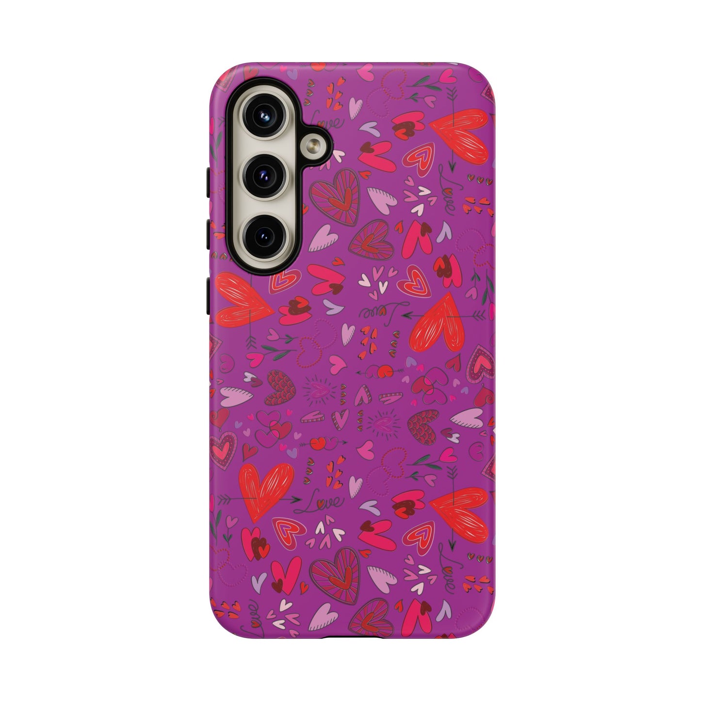 Heart Doodles - Deep Magenta B805AE - Tough Cases