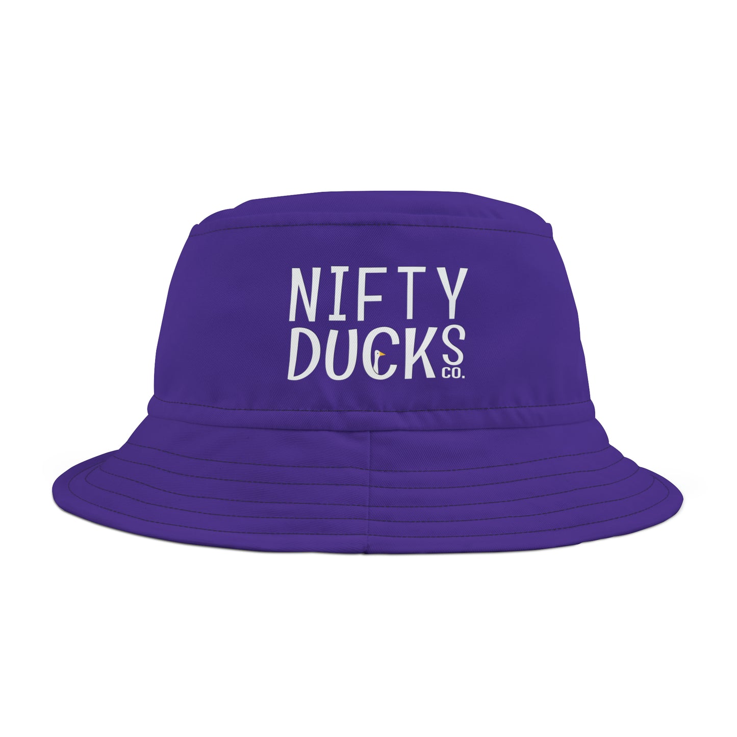 Nifty Ducks Co -  Logo - Purple Heart 5412AB - Bucket Hat (AOP)