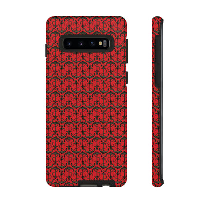 Anchors Away - Black Gray - Scarlet de0000 - Tough Cases