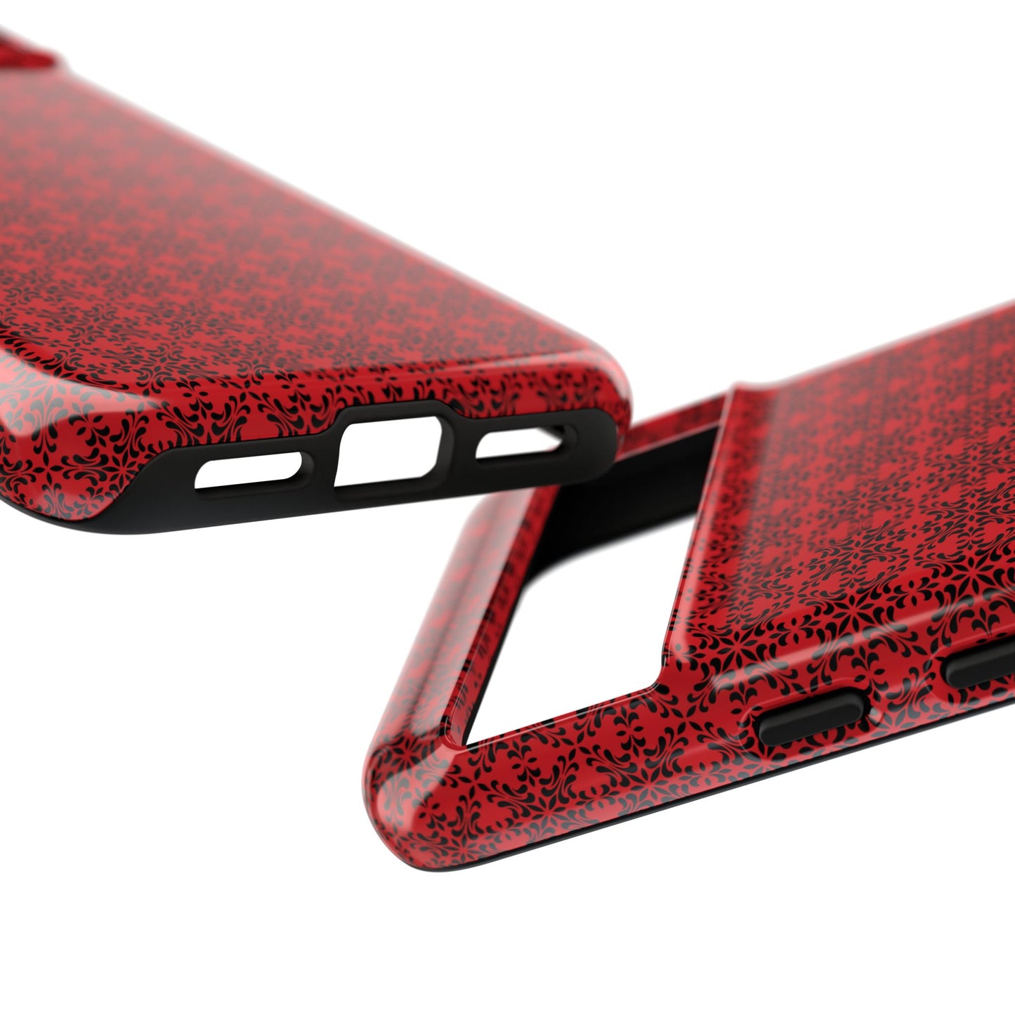 Vibrant Kaleidoscope - Black - Scarlet - Tough Cases