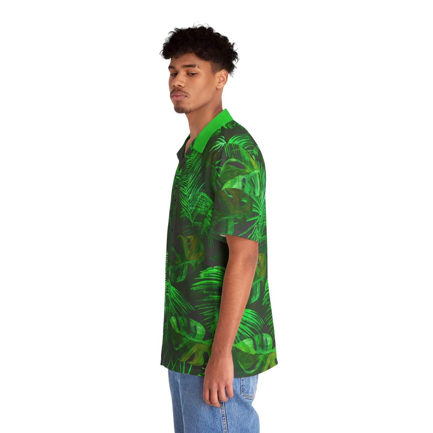 Dark Tropical Print - Men's Hawaiian Shirt